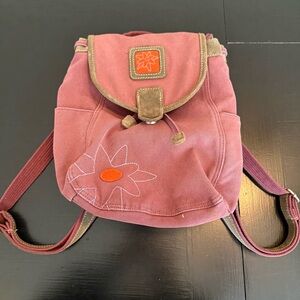 Sherpani Canvas Backpack with Floral Design